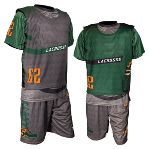 Unisex Plus Size Lacrosse Team Uniform Quick Dry Breathable Four-Way Stretch Elastic Waist Jersey Shorts Set Bulk Custom Logo - Product Image 5