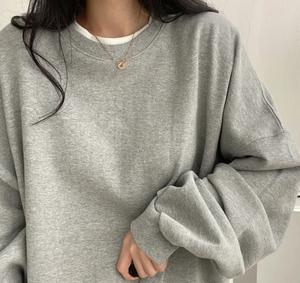 Sweat-shirts pour femmes en polyester/coton mélangé, décontractés, patchwork, col rond, manches longues, couleur personnalisable, logo, séchage rapide - Product Image 3