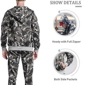 Survêtements de fitness à manches longues pour hommes Survêtement décontracté à sublimation pour le sport Ensemble de sport chaud pour le jogging Respirant - Product Image 4