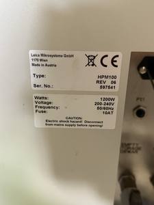 ใช้ Leica EM HPM100ตู้แช่แข็งแรงดันสูงเปิดด้วยเมาท์และยูนิตพิเศษ - Product Image 5