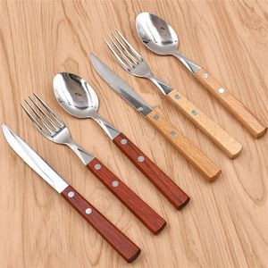 Hot Selling Flatware Set <b>Marvelous</b> Design Dinnerware Cutlery Set Exclusive Quality Wooden Handles Stainless Steel Cutlery Set - Product Image 4