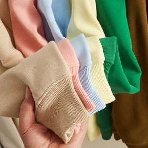 Suéter de Cuello Redondo para Hombre de Alta Calidad, Tejido con Hilo Teñido, Estilo Pullover, Otoñal, Ecológico, Color Sólido, Algodón, Corte Holgado, Resistente al Viento, 350g - Product Image 6