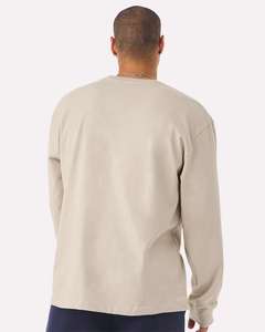 Bella + toile unisexe 7.5 oz lourd personnalisé blanc de haute qualité 100% coton confortable à manches longues t-shirt personnalisé pour hommes - Product Image 3