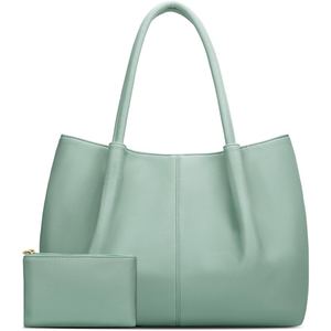 Ensemble de sacs à main pour femmes en cuir de vache véritable avec un design minimaliste, une structure durable et une pochette intérieure assortie - Product Image 4