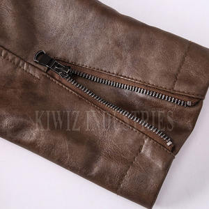 Nueva moda hombres chaqueta de cuero a prueba de viento chaqueta de cuero Venta caliente hombres ropa chaqueta de cuero - Product Image 6