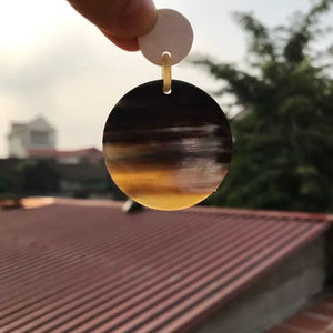 Pendientes de Cuerno de Búfalo para Niñas, Pendientes de Mujer, Joyería de Cuerno, Cuerno Natural para Mujer, Alta Calidad - Product Image 1