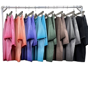 Short de plage gym 2025 avec logo personnalisé pour hommes High Street French Terry 430gsm Cotton Tie Dye Distressed Vintage Washed Lace Decoration - Product Image 1