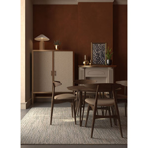 พรมอะบราช มัลติ แฟลต วีฟส์ ทำจากขนสัตว์และใยวิสโคส ลายเรขาคณิต รูปทรงสี่เหลี่ยมผืนผ้า สำหรับบ้าน ห้องโถง ห้องนอน ข้างเตียง-ADWV-13047 - Product Image 5