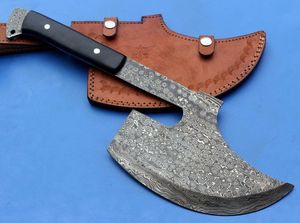 Hache Viking forgée à la main de qualité industrielle personnalisée Outil en acier damas avec poignée en micarta pour le camping en plein air Couvercle - Product Image 4