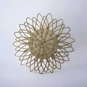 Decoración de pared de jardín de casa moderna ecológica Bohemia natural colgantes de pared decorativos de algas marinas tejidas a mano en forma y color personalizados - Product Image 4