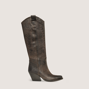 Nabiki Bottes texanes marron foncé confortables pour les chaussures de tous les jours - Product Image 4