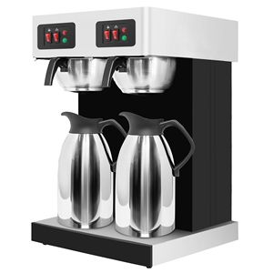 Cafetera Comercial de Acero Inoxidable con Filtro, 2 Termos, Capacidad de Caldera de 2.0L, 3.8kW, Relleno Manual, Fácil de Usar - Product Image 4