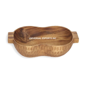 Ensaladera de madera de nogal, cuenco de mesa de forma redonda para servir, cuenco de sopa de madera nuevo hecho a mano de excelente calidad - Product Image 2