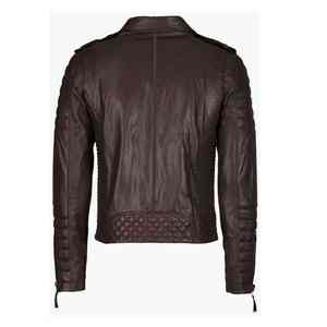 Vestes en cuir véritable pour hommes Vestes Slim Fit Style moto pour hommes avec fermetures à glissière durables Prix de gros Veste à logo pour hommes - Product Image 6