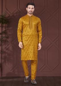 Silk/Cotton Double Breasted Winter Safari <b>Jacket</b> with Embroidery and Sequins Front Logo - Product Image 2