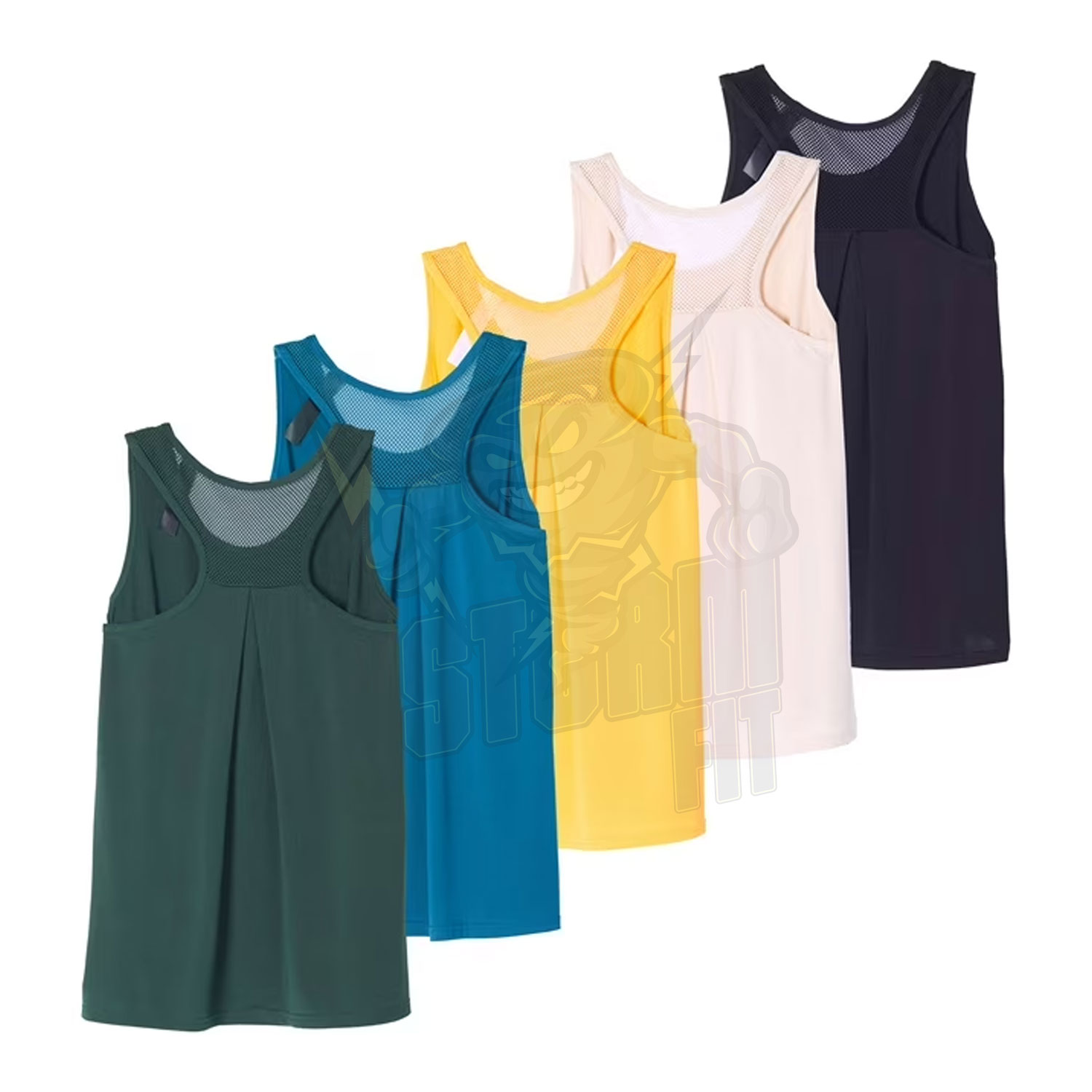 Women's Racerback Summer Workout Tank Top Mesh Back Dry Fit Sleeveless Running Gym Breathable Activewear Fitness Yoga Cotton