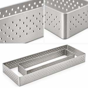 ชุดวงแหวนสแตนเลสทรงสี่เหลี่ยมแบบมีรู ยี่ห้อ Fida ความสูง 2 ซม. ชุด 8 ชิ้น - Product Image 3