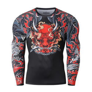 Qualité d'exportation sur mesure BJJ MMA T-shirt de compression Rash-Guard pour hommes Manches longues et protection du cou Vêtements de sport respirants - Product Image 1