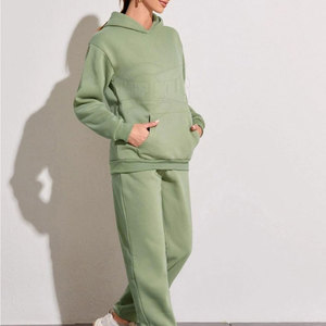 Nouveau survêtement sport décontracté pour femme en coton/polyester respirant, personnalisable, 2 pièces, vente en gros - Product Image 3