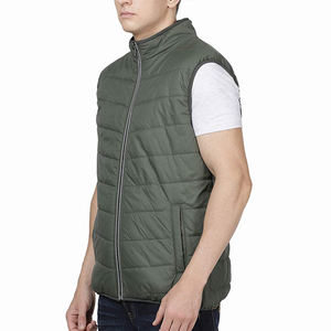Chaleco Acolchado de Cuero Unisex Transpirable de Alta Calidad con Cremallera, Ropa de Abrigo de Invierno para Hombre, Informal, OEM Personalizable - Product Image 6