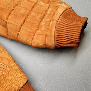 Chaqueta de Cuero Marrón, Textura Premium, Piel de Vaca de Alta Calidad, Tela de Lona, Impermeable, Cortavientos, Chaqueta de Invierno - Product Image 4