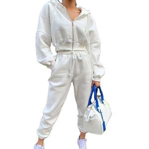 Ensemble de vêtements de détente personnalisé avec logo, ensemble de 2 pièces pour femmes, t-shirts côtelés à manches longues, leggings, ensemble de détente 2 pièces pour femmes - Product Image 6