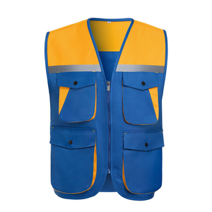 Chaleco de construcción de seguridad de nailon a prueba de agua de alta visibilidad con logotipo personalizable Ropa de trabajo de seguridad reflectante para hombres - Product Image 1