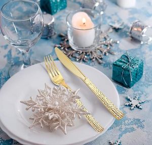 Luxury Spoons <b>Forks</b> Hotel Flatware Stainless Steel Mirrored Serving Cutlery Set for Restaurants - Product Image 3