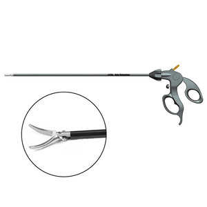 คีมผ่าตัดแบบใช้แล้วทิ้งชนิดมือจับตามหลักสรีรศาสตร์ ทำจากสแตนเลสสีดำ ขนาด 5 มม. x 330 มม. สำหรับการผ่าตัดผ่านกล้องแบบแมนนวล (แบบมีดมาร์ลิน) - Product Image 4