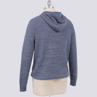 Sweat à capuche personnalisable pour homme en mélange de laine mérinos, imprimé floqué, doublure respirante, anti-boulochage, écologique, manches longues