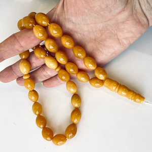 33เม็ดสีอำพัน, ไข่แดงเม็ดมะกอกอำพันบอลติกธรรมชาติสำหรับ dhikr, misbaha - Product Image 5