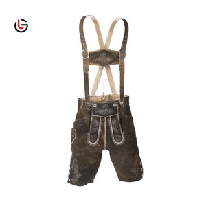 Shorts traditionnels bavarois de haute qualité pour hommes adultes en cuir de vache véritable avec fermeture boutonnée, séchage rapide - GLOBAL LEATHER Vente en gros - Product Image 1