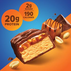 Pure <b>Protein</b> Chocolate Peanut Caramel <b>Protein</b> Bars – 20g <b>Protein</b>, 3g Sugar, 190 Calories (12 count) - Product Image 2
