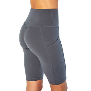 Pantalones cortos de motorista de cintura alta para hombres y mujeres de secado rápido Fitness y ropa informal de tela de lona de punto - Product Image 4