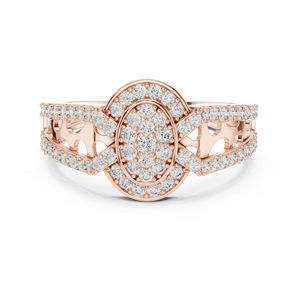 แหวนเพชรทรงกลมสีเหลืองทอง 14K ที่เพาะเลี้ยงในห้องปฏิบัติการสำหรับสวมใส่ในชีวิตประจำวัน |   เพชรที่เพาะเลี้ยงใหม่ - Product Image 2