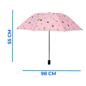 Ombrello Pieghevole a 5 Sezioni con Motivo Avocado, Antivento e Impermeabile per Viaggi e Matrimoni - Product Image 3