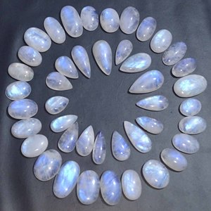 Cabujón de piedra lunar natural, venta al por mayor, piedra preciosa lunar, suelta para la fabricación de joyas piedra preciosa, piedras preciosas de ágata - Product Image 4