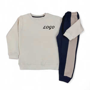 ชุดวอร์มสำหรับเด็กแบบลำลองระบายอากาศผลิตจากปากีสถานชุดวอร์มกีฬาสีพื้นชุดวิ่งชุดผ้าฝ้ายโพลีเอสเตอร์น้ำหนักเบาขนาดพิเศษ - Product Image 4