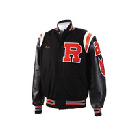 Veste de baseball personnalisée pour homme, col montant, imperméable, respirante, en tissu peigné, confortable, avec patchs logo sur le devant