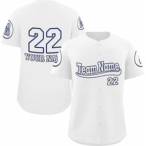 YORK ชุดกีฬาเบสบอลสำหรับผู้ชายและผู้หญิงเสื้อเจอร์ซีย์กีฬาเบสบอลมีกระดุม - Product Image 2