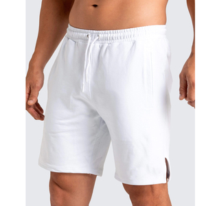 Vente en gros de shorts de jogging en coton éponge français épais pour hommes service OEM avec cordon de serrage plaine streetwear shorts de survêtement en polaire - Product Image 1