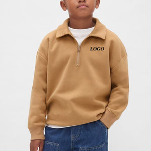 Sudadera para Niños a Precio Económico para Pedidos al por Mayor, Diseño de Alta Calidad con Mangas Completas, Diseño Informal con Cuello Camisero - Product Image 1