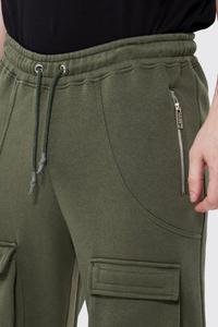 Top Quality Leather Sweat <b>Pants</b> Printing Casual <b>Pants</b> With <b>White</b> Side Stripes Flared <b>Pants</b> With Custom logo Made By RAM Industry - Product Image 5