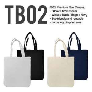 Sac fourre-tout en toile de coton biologique 12 oz en vente en gros sac à main d'épicerie réutilisable écologique emballage imprimé de logo personnalisé - Product Image 6