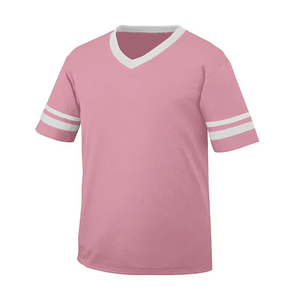 Camisetas de fútbol americano juvenil bordadas a rayas de manga holgada de secado rápido de poliéster personalizables para equipos escolares - Product Image 3