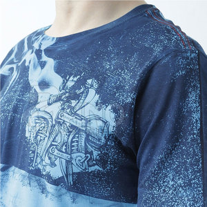 T-Shirt Homme Durable Couleur Solide Séchage Rapide Dernier Design 3D Tissu Tricoté Imprimé à Manches Courtes pour l'Extérieur T-Shirt - Product Image 6