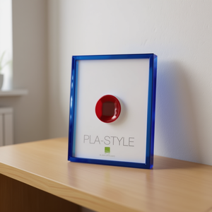 Cadre en plastique bleu brillant de style PLA BASIC 13x18cm pour les modèles Bubola & Naibo PLA01 BL 04 - Product Image 3
