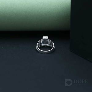 Anillo de Compromiso Moderno de Acero Inoxidable con Moissanita, Chapado en Oro de 14K, Certificado IGI, para Ocasiones Especiales Unisex - Product Image 3