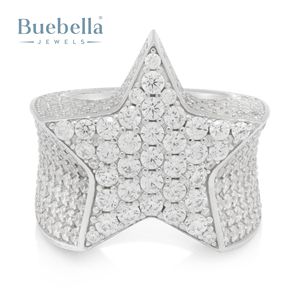 Original 925 plata esterlina 14K chapado en oro VVS Moissanite estrella anillo para hombres para regalo fiesta o aniversario - Product Image 3