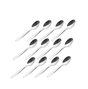 Meilleur prix en acier inoxydable Dessert cuillère à café ensemble de couverts en acier miroir matériau métallique cuillères de service - Product Image 2